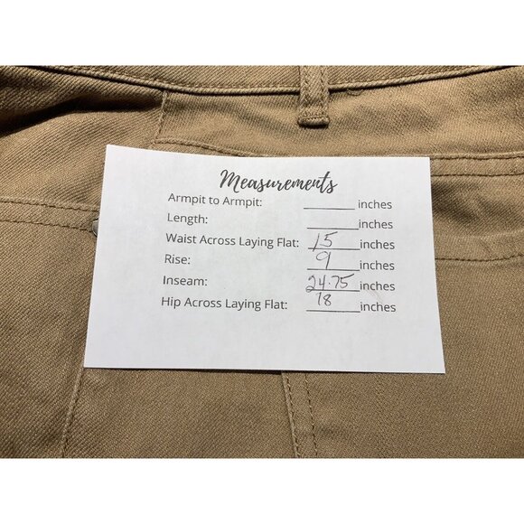 Coldwater Creek Capris Size 6 Ladies Brown Embroidered Trim - Picture 5 of 5
